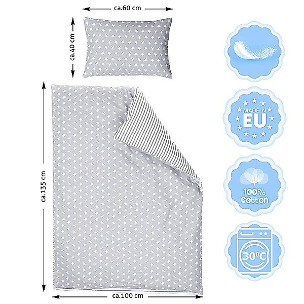 Amilian Bettwäsche Bettbezug 100x135 cm, Kopfkissenbezug 40x60 cm - Kinderb günstig online kaufen