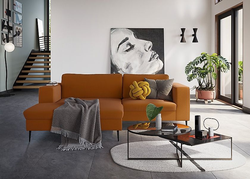 DOMO collection Ecksofa "Modica kompakt und elegant, Breite 244, L-Form", m günstig online kaufen