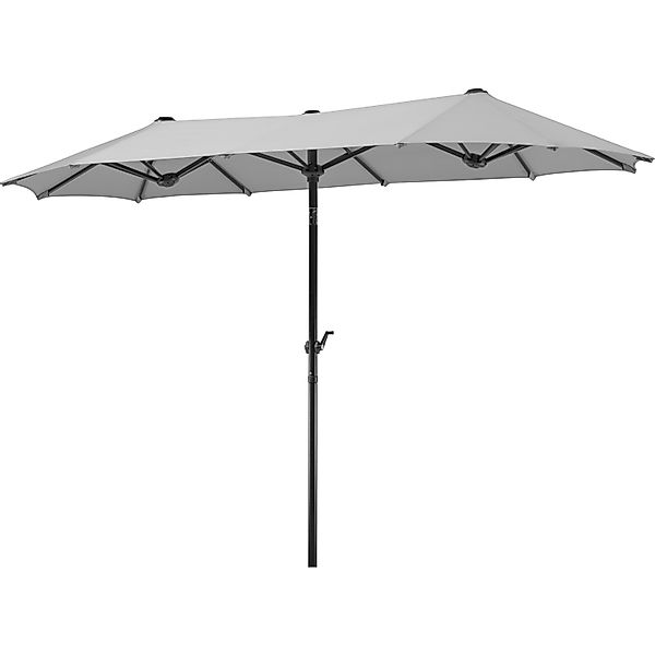 Schneider Marktschirm Silbergrau mit Kurbelmechanik günstig online kaufen