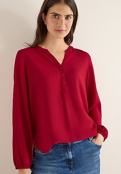 CECIL Langarmbluse Split Neck mit dekorativer Knopfleiste günstig online kaufen