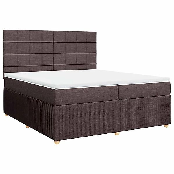vidaXL Boxspringbett mit Matratze Dunkelbraun 200x200 cm Stoff 3292166 günstig online kaufen