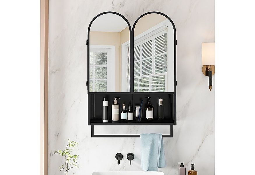 Celya Spiegelschrank 60 cm moderner Spiegelschrank mit doppeltem Bogen (für günstig online kaufen