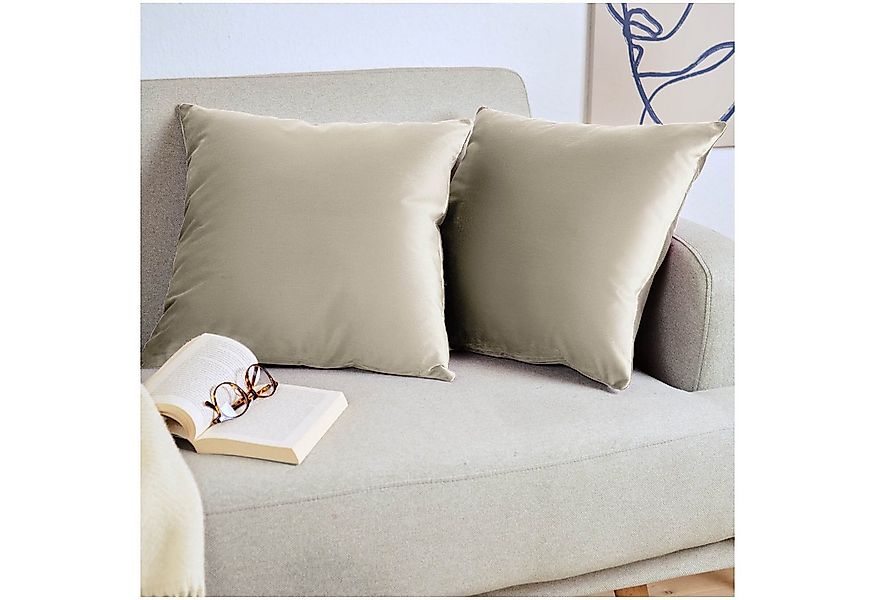 Blumtal Kissenbezug 2er Set - dekorativer Samt Kissenbezug mit verstecktem günstig online kaufen