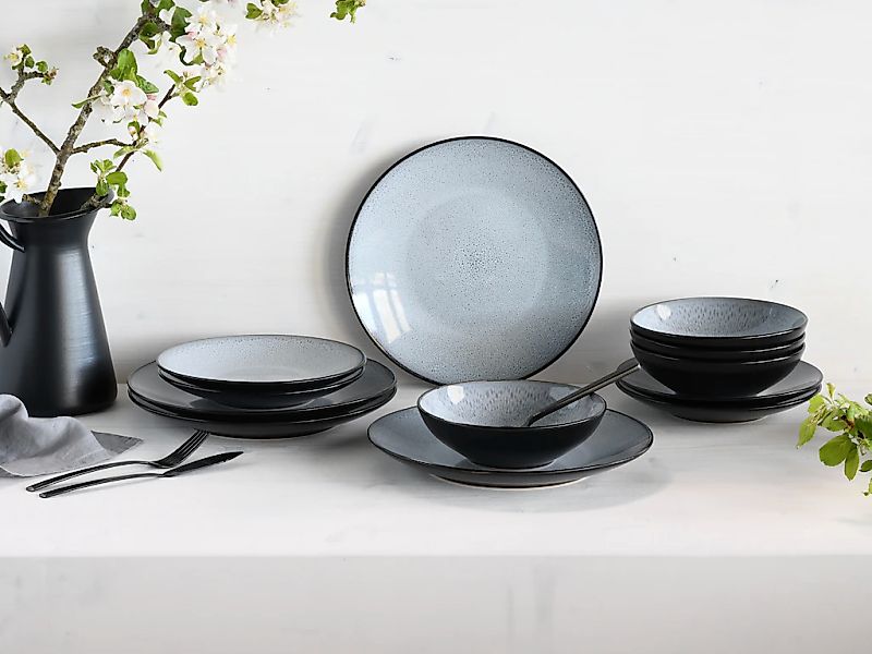 my home Tafelservice "modernes Geschirr-Set, Service Grönvik" mit Reaktivgl günstig online kaufen