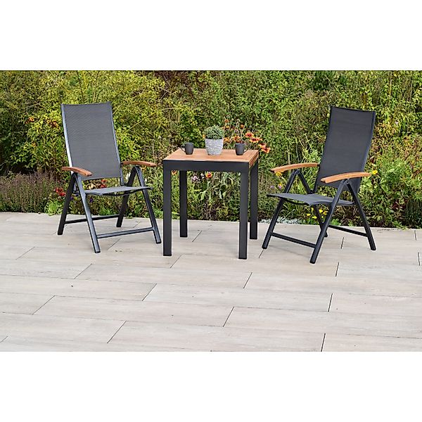 Merxx Toblino Set 3-tlg. mit Balkon-Tisch Ausziehbar 65/130 x 65 cm günstig online kaufen