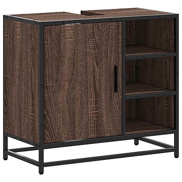 vidaXL Badezimmer-Set Waschbeckenunterschrank Braun Eichen-Optik 65x33x60 günstig online kaufen