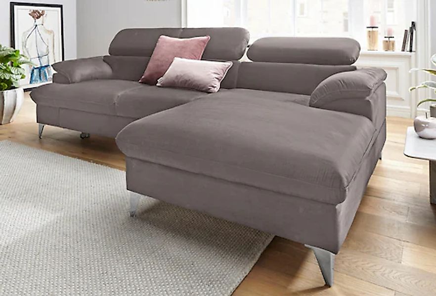 COTTA Ecksofa »Caluso L-Form« mit Kopfteilverstellung, wahlweise mit Bettfu günstig online kaufen