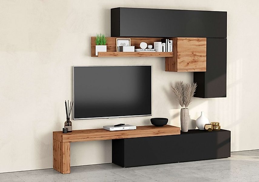 INOSIGN Wohnwand »Chronos Wohnwand, Medienwand, 5-er set«, (Set, 5 St.), ca günstig online kaufen