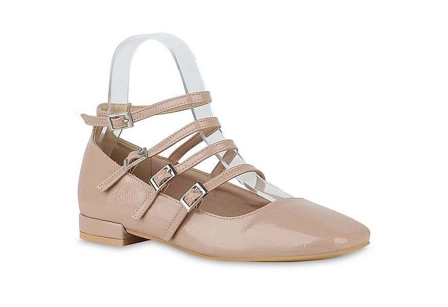 VAN HILL 841181 Ballerina Damen Riemchenballerinas Ballerinas Eckige Lack R günstig online kaufen
