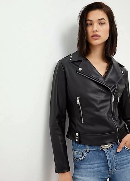 Liu Jo Lederimitatjacke - kurze Lederjacke schwarz - hochwertige Bikerjacke günstig online kaufen