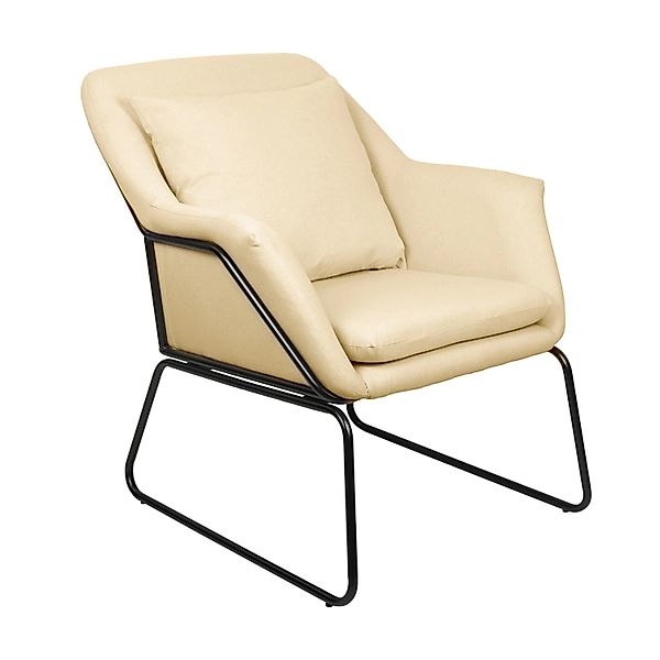 Svita Josie Loungesessel Gepolstert Mit Armlehne Metallgestell Stoffbezug B günstig online kaufen