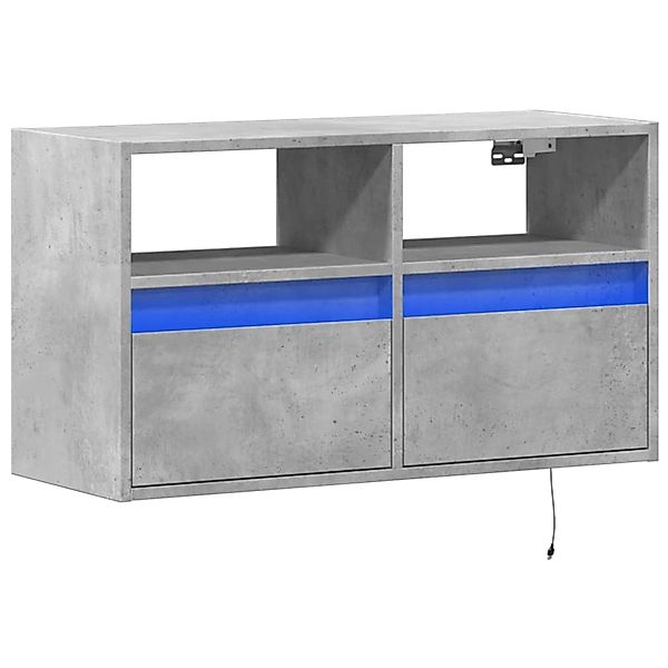 vidaXL TV-Wandschrank mit LED-Beleuchtung Betongrau 80x31x45 cm 852330 günstig online kaufen