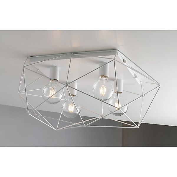 Luce Design Deckenleuchte Abraxas 4-flammig Weiß 51 cm x 62,5 cm günstig online kaufen