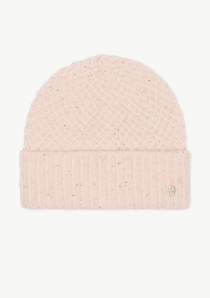 comma Strickmütze Mütze Strickmütze mit Pailletten günstig online kaufen