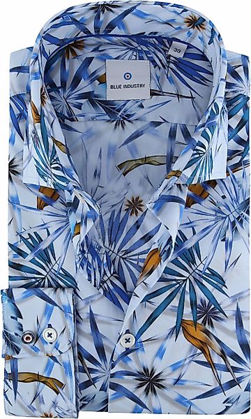 Blue Industry Hemd Tropisch Blau - Größe 40 günstig online kaufen