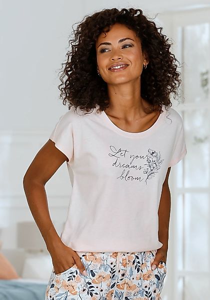 Vivance Dreams Pyjamaoberteil 1-teilig, mit Frontdruck günstig online kaufen