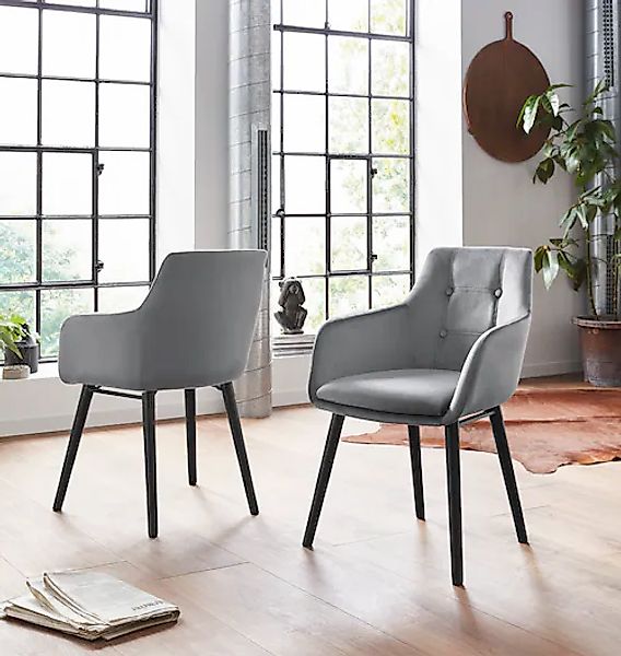 Home affaire Armlehnstuhl »Bradford« (Set) 2 Stk.(1 oder 2 Stück), Bezug in günstig online kaufen