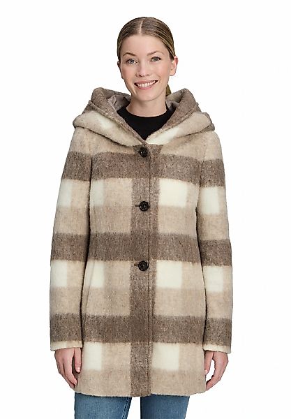 Amber & June Kurzjacke "Amber & June Damen Kurzmantel mit Kapuze", mit Kapu günstig online kaufen