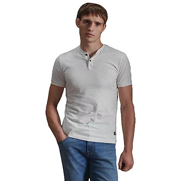 Superdry Henley Kurzärmeliges T-shirt M Cream günstig online kaufen