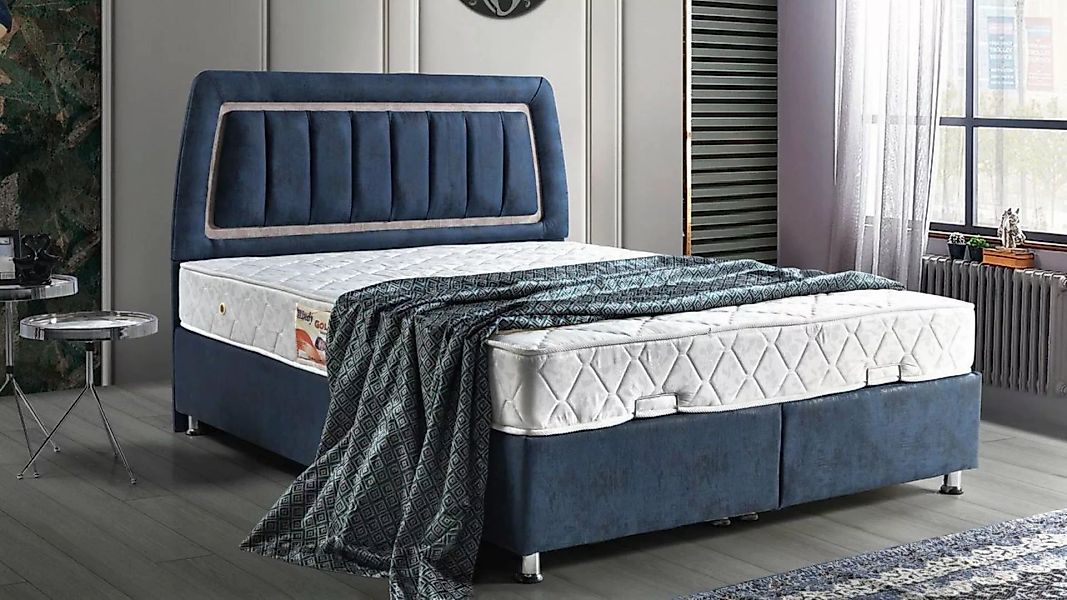 JVmoebel Bett Bett Design Betten Luxus Bettkasten Polster Schlafzimmer Möbe günstig online kaufen