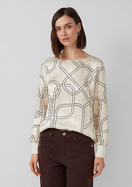 s.Oliver Langarmshirt T-Shirt Satinierte Viskose-Bluse mit günstig online kaufen
