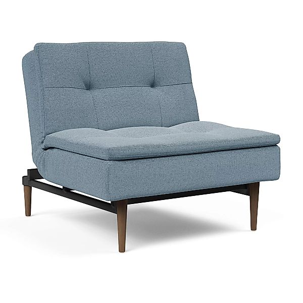 Innovation - Dublexo Styletto Sessel Holz dunkel - indigo/Stoff 558 Soft In günstig online kaufen