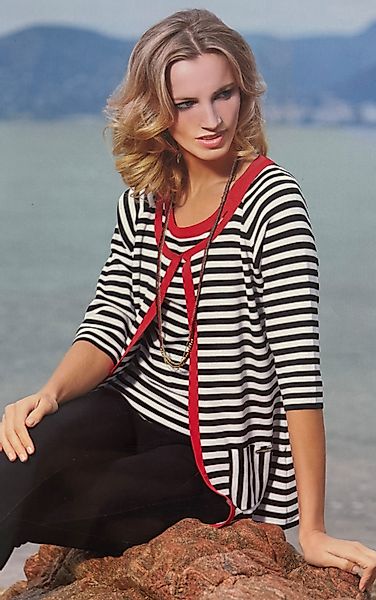 Passioni Cardigan Twinset gestreift günstig online kaufen