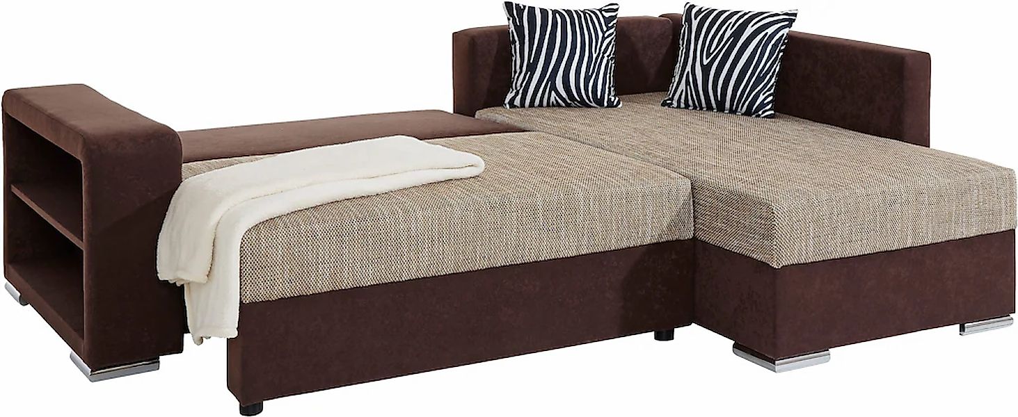 COLLECTION AB Ecksofa »John L-Form« mit Bettfunktion, wahlweise mit Federke günstig online kaufen