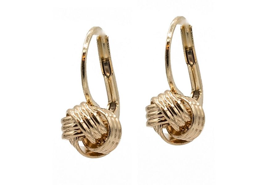 Bella Carina Paar Ohrhänger Ohrringe aus 585 Gold 14 Karat, Knoten mit Bris günstig online kaufen