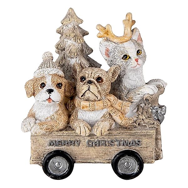 Clayre & Eef | Weihnachtsdekoration Hund und Katze günstig online kaufen