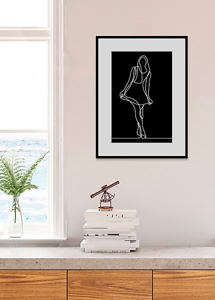 queence Bild »Jolina«, Frau-Kunst-Schwarz-Weiß-Bilder von Frauen, (1 St.), günstig online kaufen