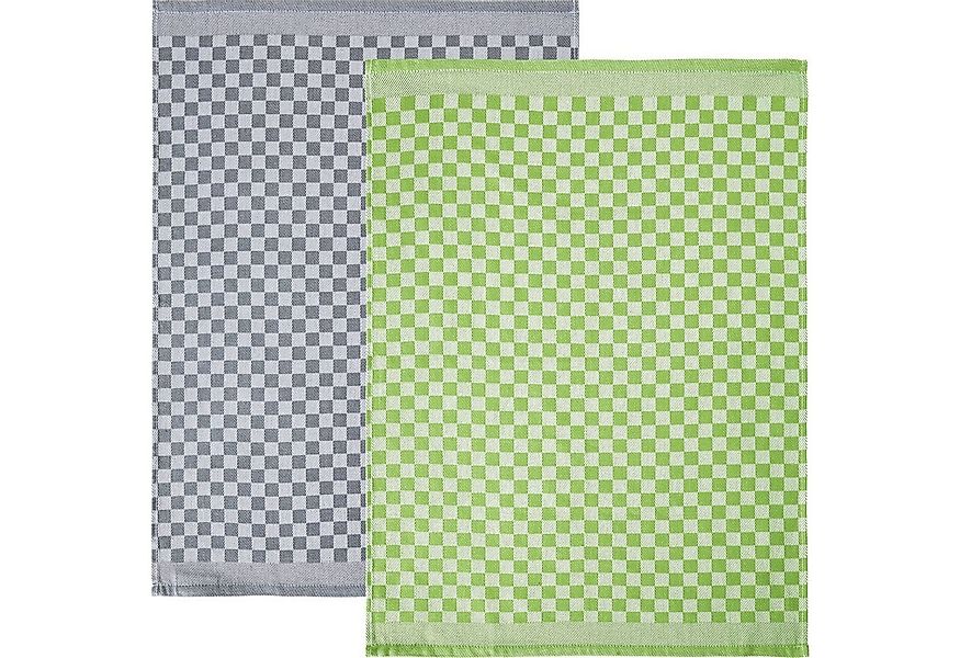 Erwin Müller Geschirrtuch Geschirrtuch 2er-Pack, Baumwolle Karo günstig online kaufen