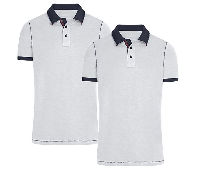 James & Nicholson Poloshirt Doppelpack Herrenpolo in trendiger Slub Qualitä günstig online kaufen