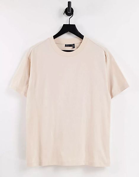 ASOS DESIGN – Ultimate – Oversize-T-Shirt in Stein-Neutral günstig online kaufen
