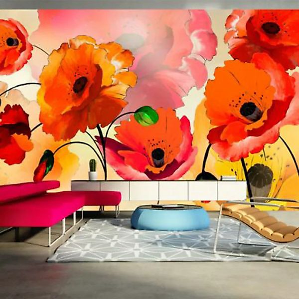 artgeist Fototapete Velvet poppies mehrfarbig Gr. 500 x 280 günstig online kaufen