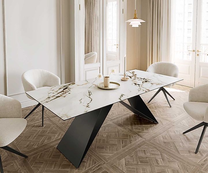 DELIFE Esstisch Edge, Keramik Calacatta Luxe günstig online kaufen