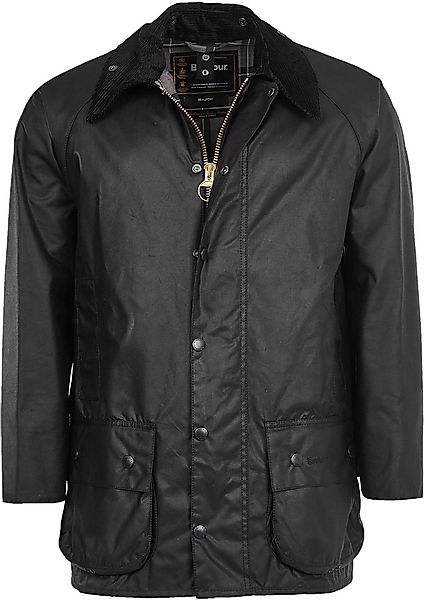 Barbour Beaufort Wachsjacke Schwarz - Größe 46 günstig online kaufen