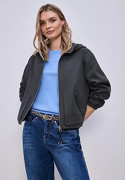 STREET ONE Kurzjacke mit Kapuze im soften Baumwoll-Mix günstig online kaufen