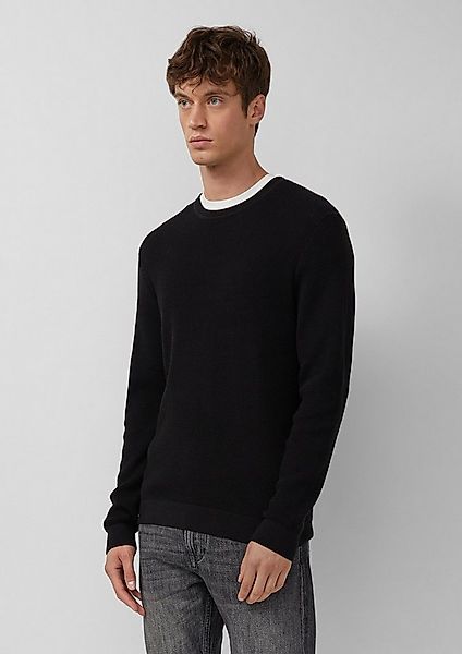 s.Oliver Longpullover Strickpullover Strukturmix-Pullover aus reiner Baumwo günstig online kaufen