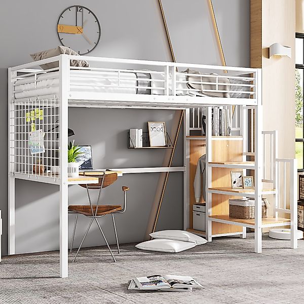 Merax Hochbett (1-St) Etagenbett 90x200 mit günstig online kaufen