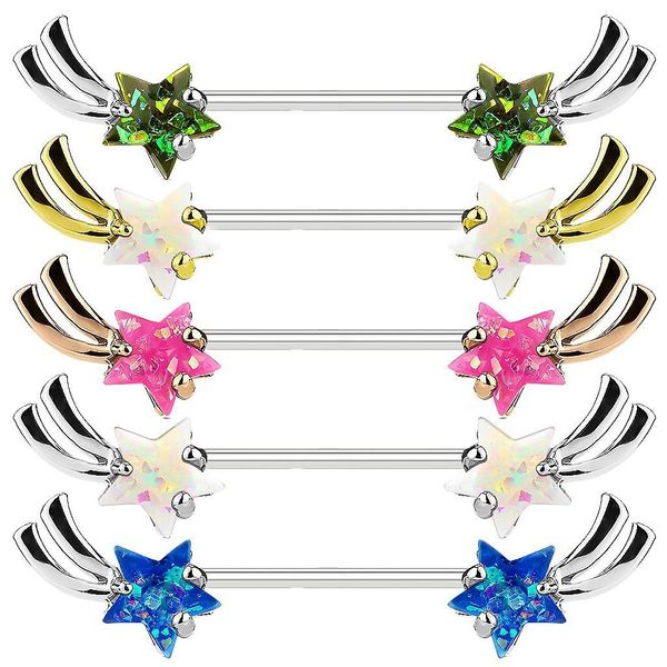 Taffstyle Intimpiercing Intim Brustpiercing Barbell Sternschnuppe günstig online kaufen