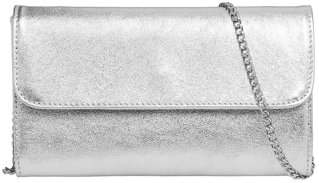 Caspar Clutch Abendtasche Metallic Leder Damen günstig online kaufen