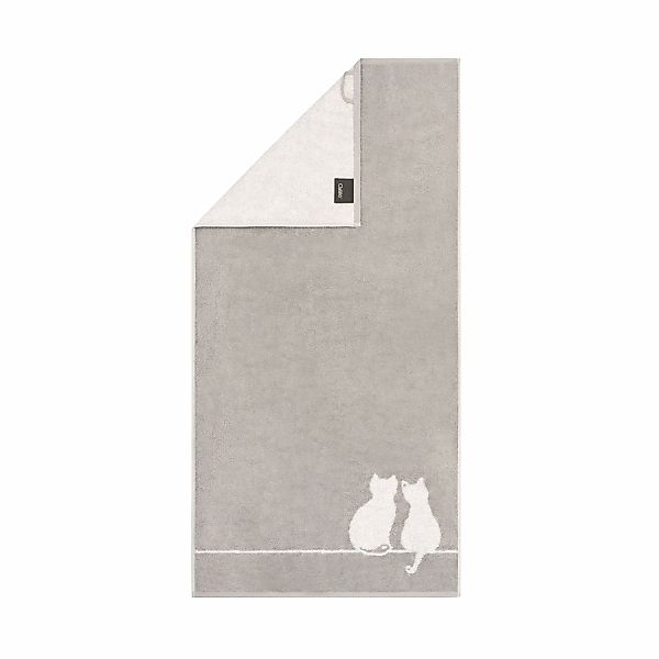 Cawö Handtücher CUTE CATS EDITION You & Me 6263 - Farbe: platin/weiß - 76 - günstig online kaufen