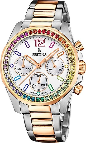 Festina Quarzuhr Festina Damenuhr Edelstahl silber rosé, (Analoguhr), Damen günstig online kaufen