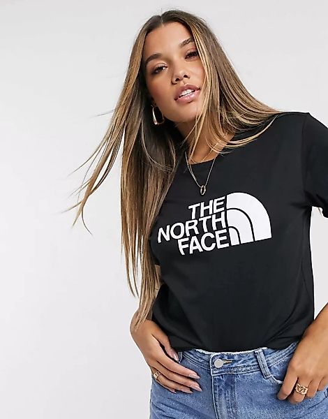 The North Face – Easy – Schwarzes Boyfriend-T-Shirt günstig online kaufen
