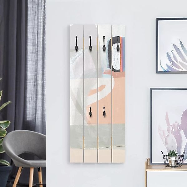 Wandgarderobe Holzpalette Abstrakt Multiform I günstig online kaufen