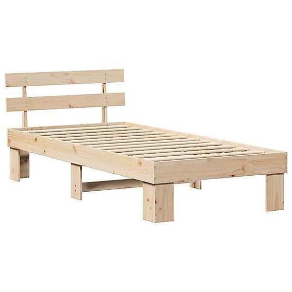 vidaXL Bett Bettgestell mit Kopfteil 80x200 cm Massivholz Kiefer (1-tlg) günstig online kaufen