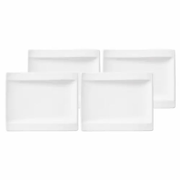 Villeroy & Boch Brotteller »Brotteller NewWave 18 x 15 cm 4er Set weiß« günstig online kaufen