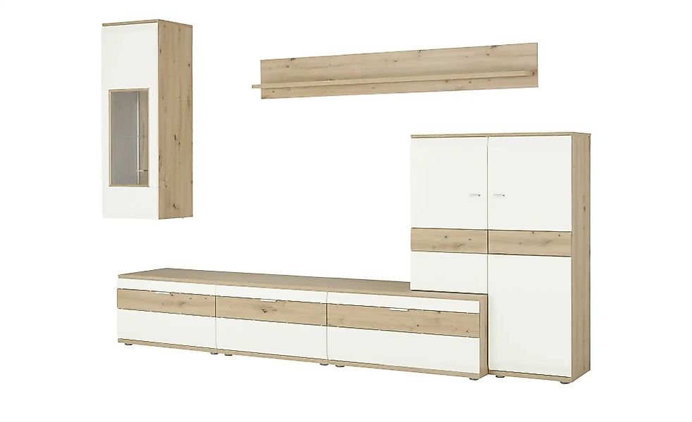 Wohnkombination  Eldena ¦ weiß ¦ Maße (cm): B: 285 H: 215 T: 53.0 Kommoden günstig online kaufen