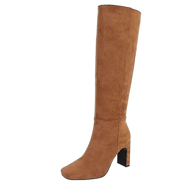 Ital-Design Eleganter hoher Stiefel mit Blockabsatz für Damen High-Heel-Sti günstig online kaufen